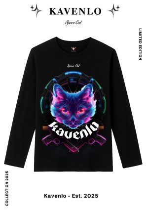 Long Sleeve T-shirt – Space Cat