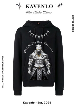 Hoodie - White Panther Warrior
