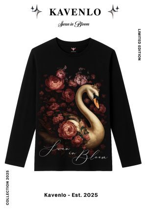 Long Sleeve T-shirt – Swan in Bloom