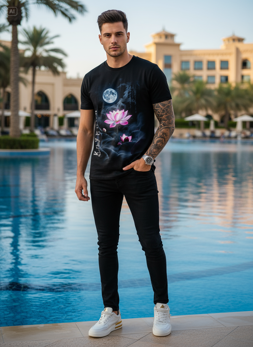 T-shirt - Lotus Bloom In The Night - Hình ảnh 3