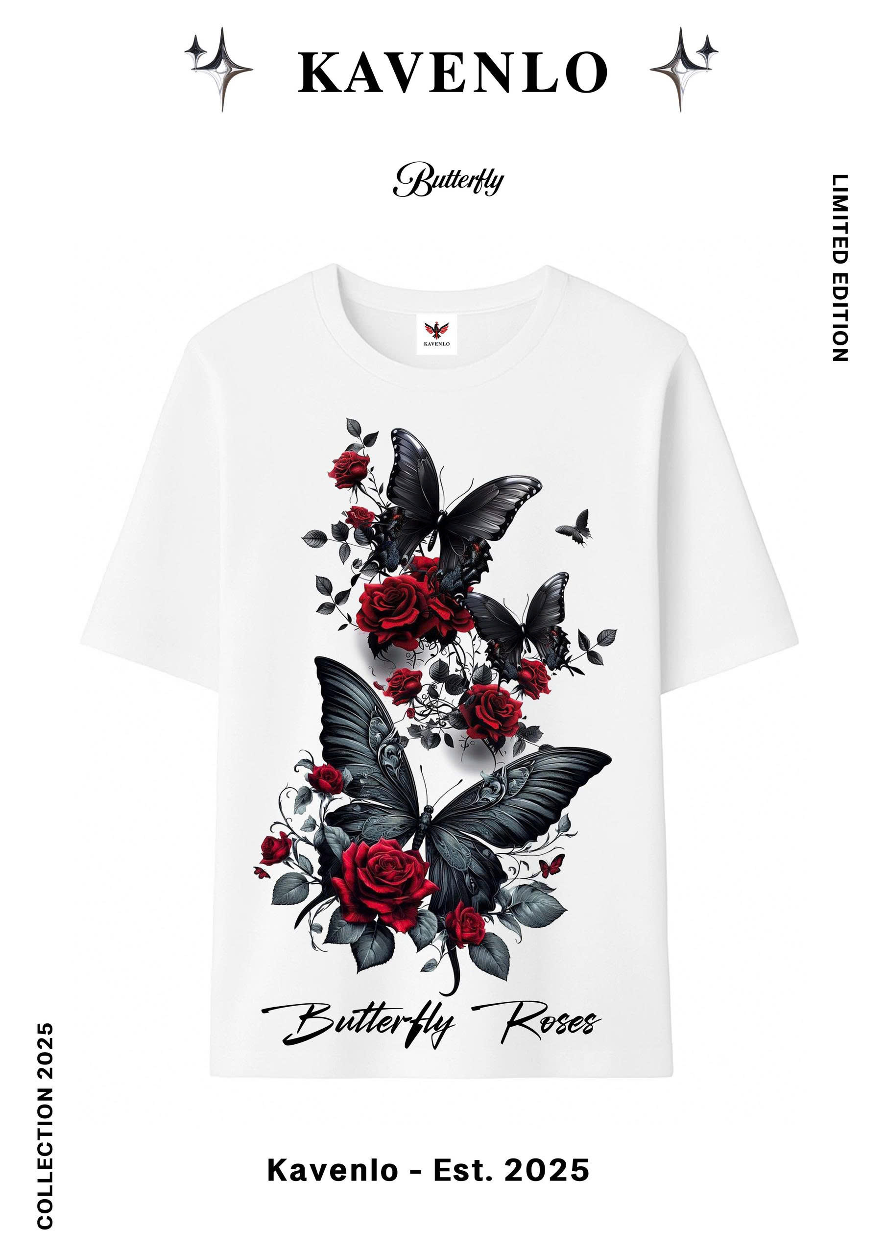 T-shirt  - Butterfly Roses