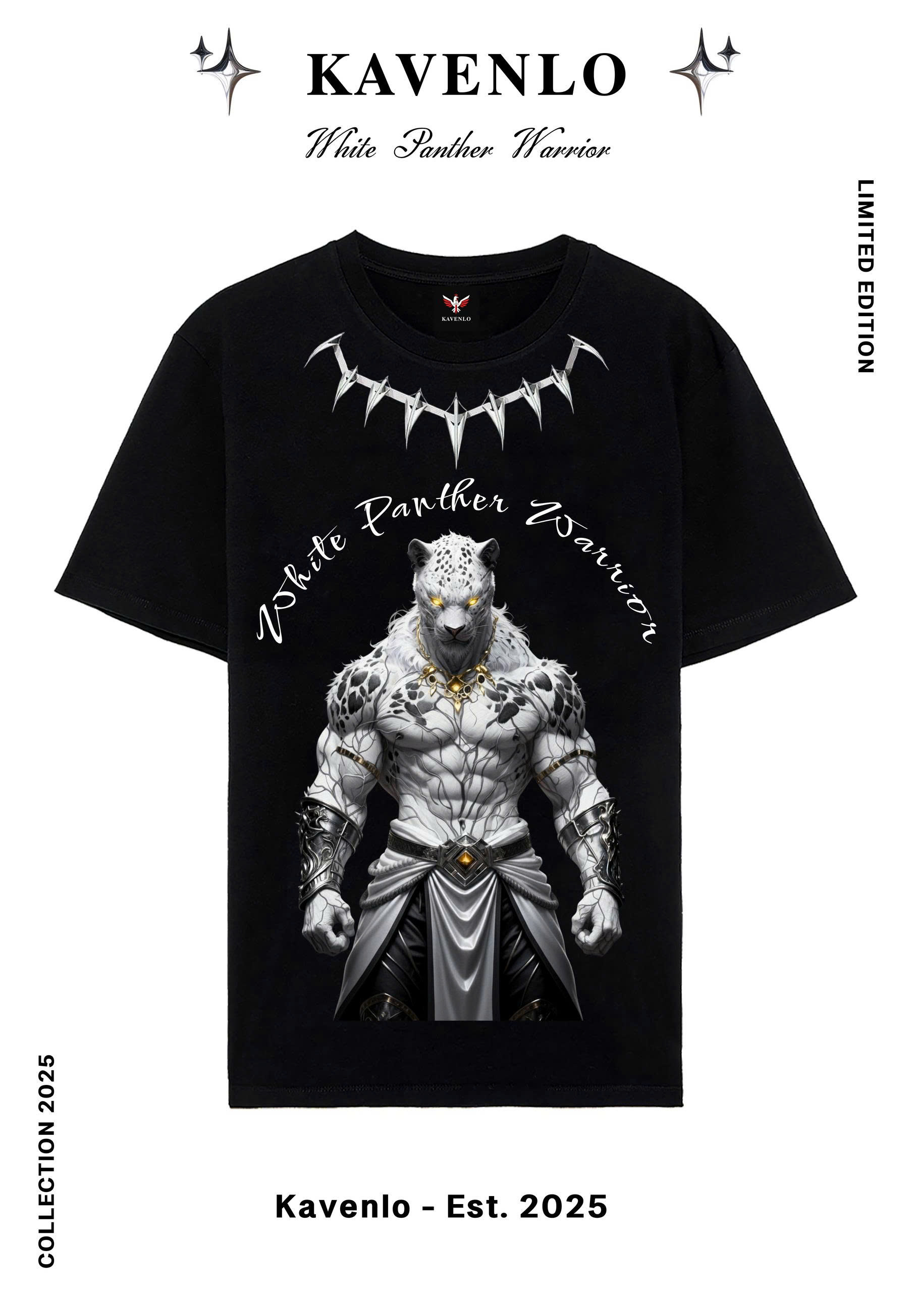 T-shirt - White Panther Warrior